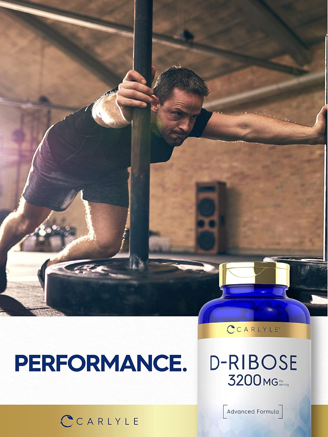 Carlyle Cápsulas de D-Ribosa 3200mg | 180 Cápsulas