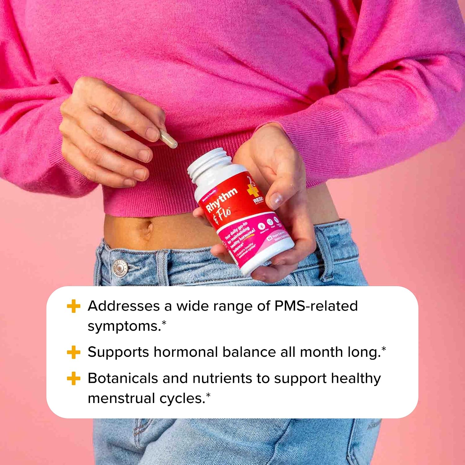 Redd Remedies, Rhythm & Flo, Apoya Ciclos Menstruales Saludables, 60 Cápsulas Veganas