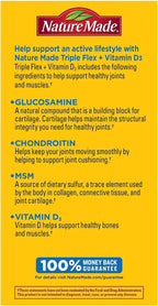 Nature Made TripleFlex Triple Strength con Vitamina D3, 120 cápsulas