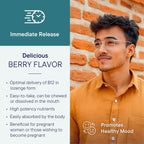 BIOTICS RESEARCH B12-2000™ Vitamina B12 2000 mcg, B6, Folato – Pastillas sublinguales, Apoyo a la metilación, Alta potencia, Sabor a bayas, 60 unidades