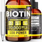 Super Natural Goods Biotina y Colágeno Líquido 70.000 mcg – Gotas para Cabello, Piel y Uñas