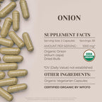 Garden Organics Suplemento de Cebolla Orgánica - 60 Cápsulas Vegetarianas