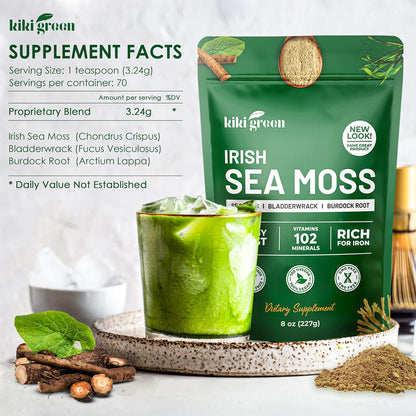 Irish Sea Moss Powder 8 Oz - con – Raíz de Bardana (Burdock Root) : una raíz que contiene compuestos vegetales – Image 3