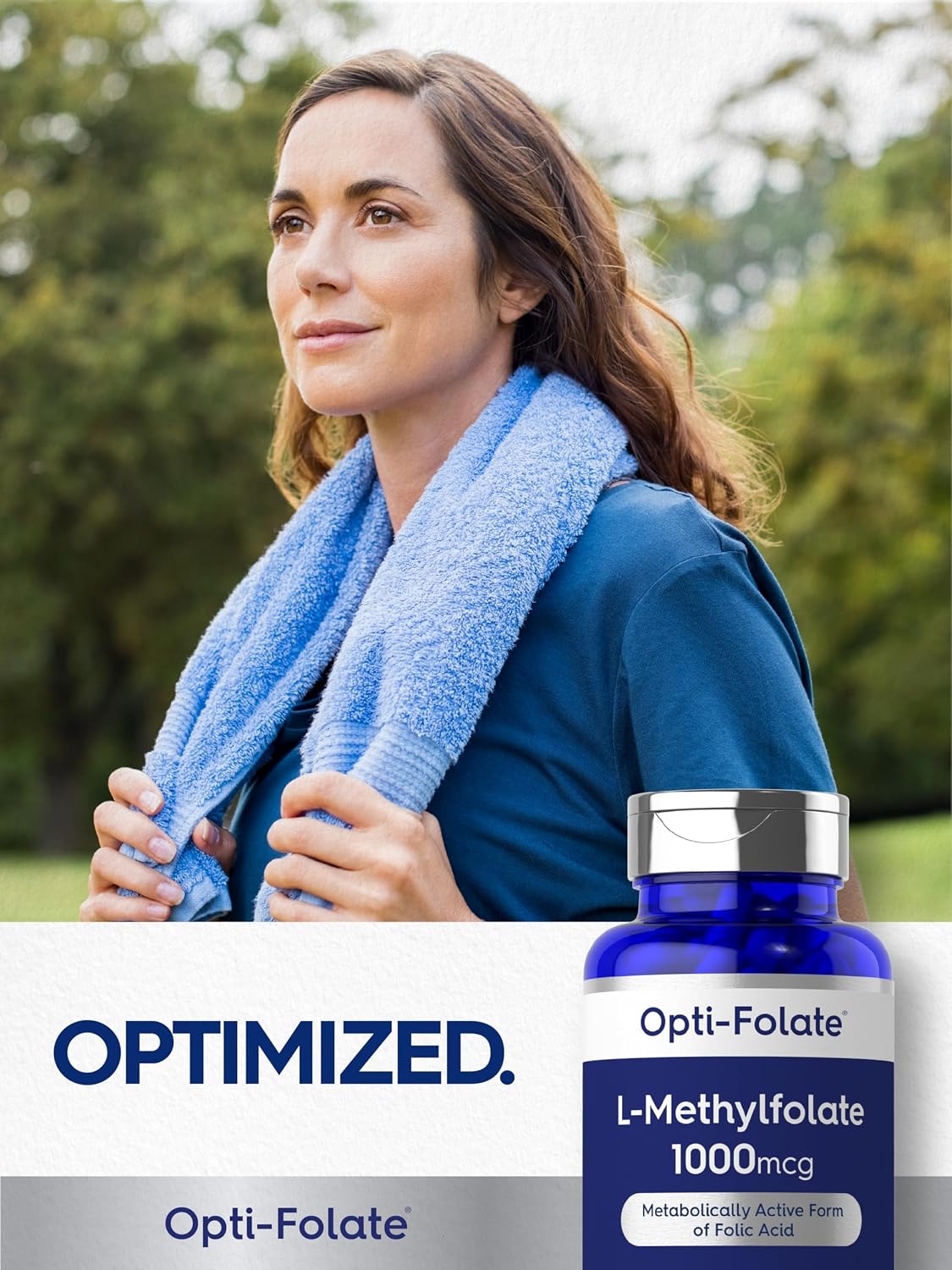 Opti-Folate L-Metilfolato 1000 mcg, 200 Cápsulas - Forma Activada y Optimizada