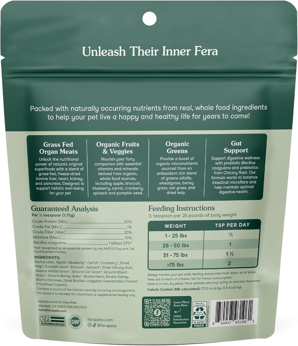 Fera Pets Multivitamínico Integral para Perros y Gatos con Probióticos - 105 g