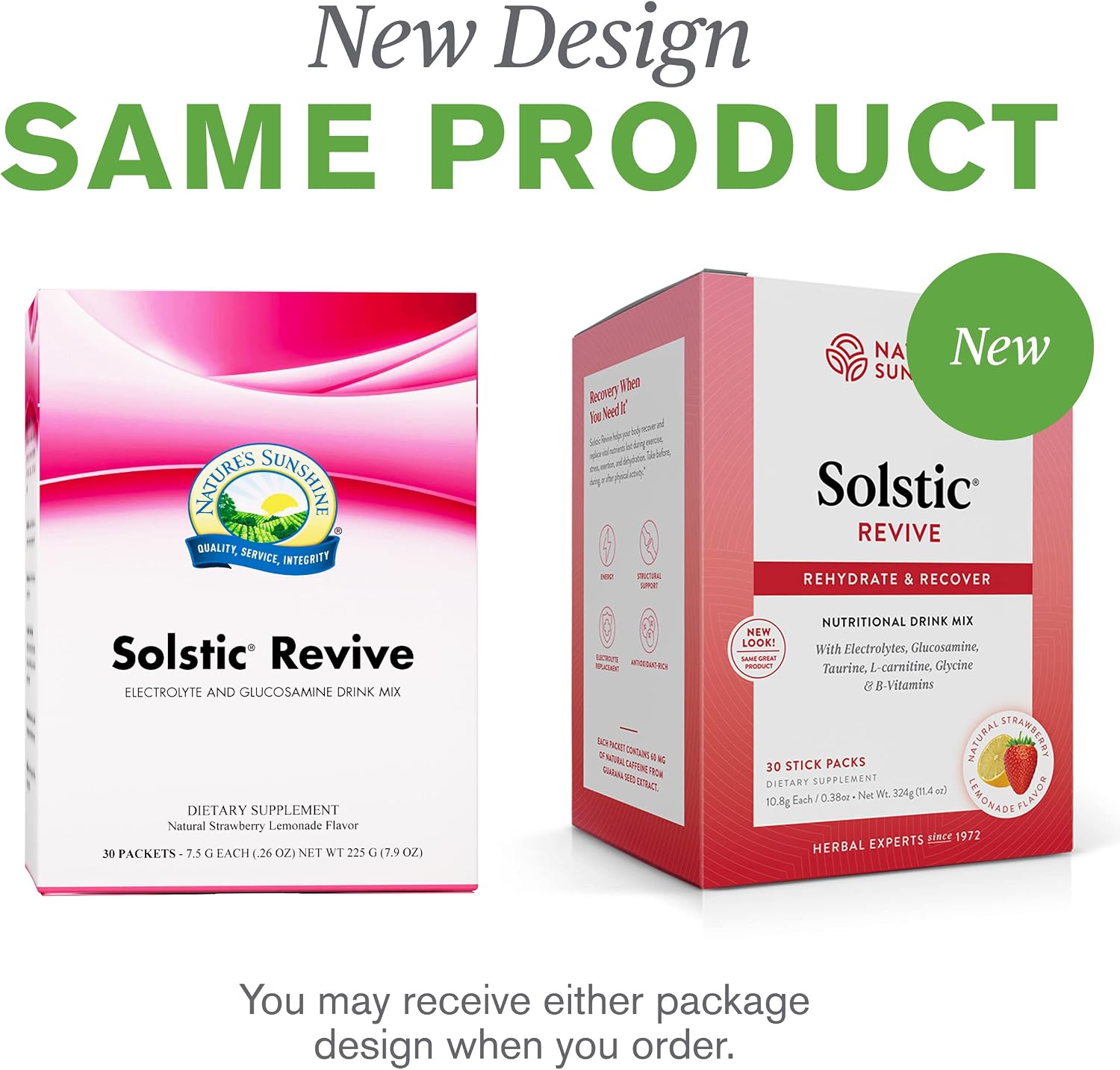 Nature's Sunshine Solstic Revive - 30 Sobres de Bebida Recuperadora Post-Entreno