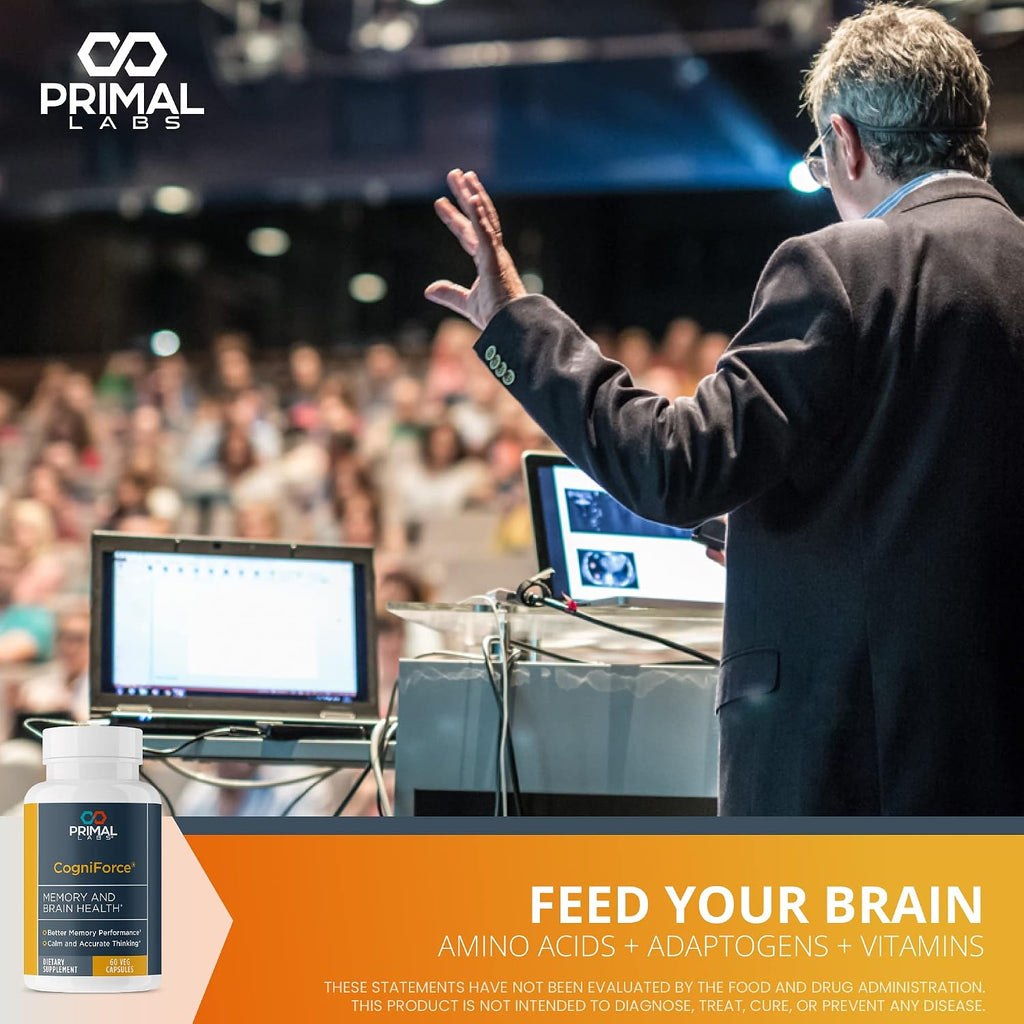 Primal Health CogniForce - Memoria y Concentración - 60 Cápsulas