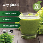 Juce Greens Organic Superfood Powder - 77 Superfoods con Hongos Adaptógenos y Probióticos - Sabor Manzana (20 Servicios)
