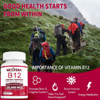 Nextdia Vitamina B12 10.000 mcg Metilcobalamina Sublingual - 180 Comprimidos Sabor Fresa