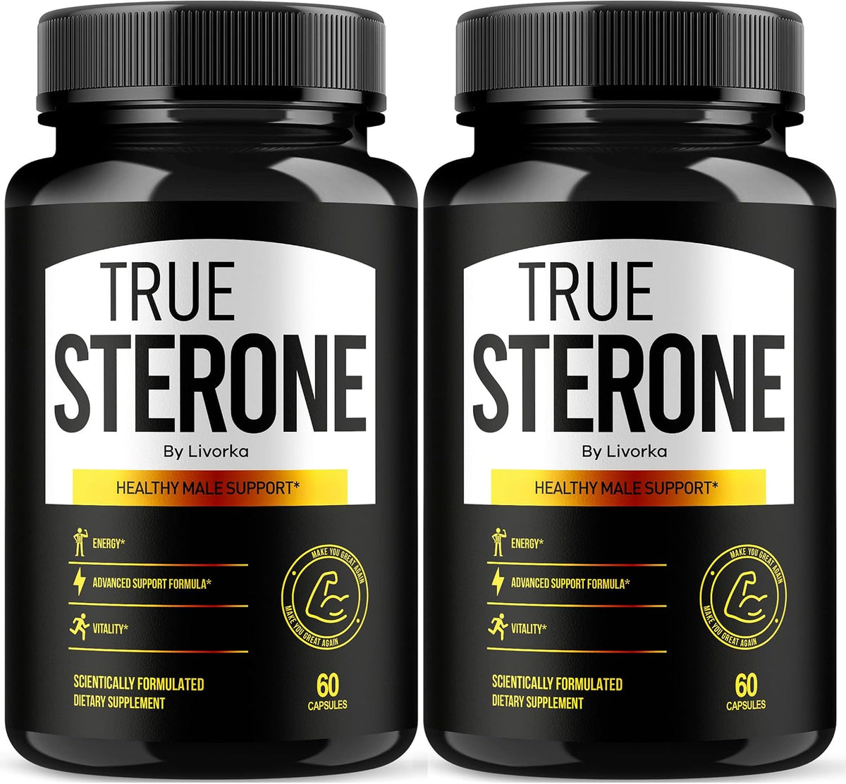 (2 Pack) True Sterone Pills, TrueSterone, True Sterone Pill, Pills True Sterone, True Sterone Vitamin Capsules, True Sterone Advanced Formula, True Sterone Reviews 120 Capsules for 2 Months - görsel 1