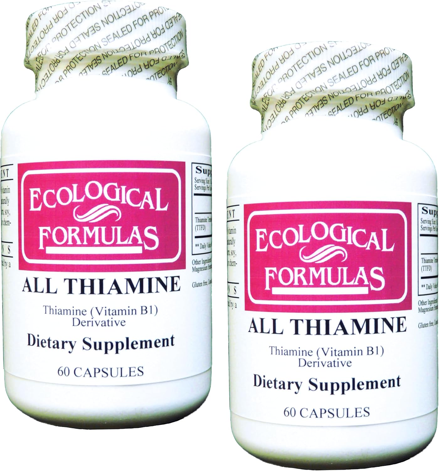 Ecological Formulas All Thiamine Vitamina B1 50 mg, 2 X 250 Cápsulas