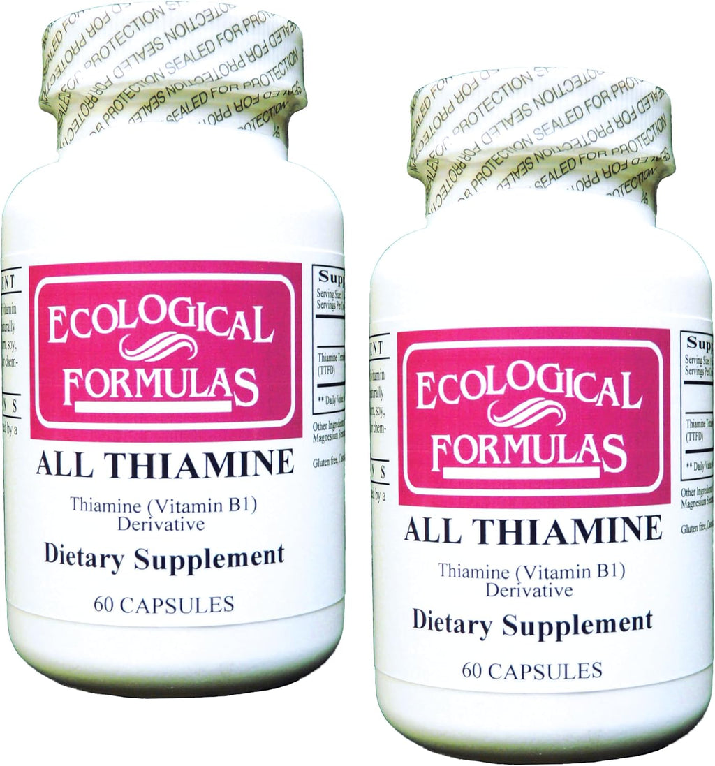 Ecological Formulas All Thiamine Vitamina B1 50 mg, 2 x 60 Cápsulas