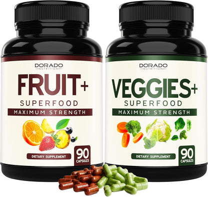 Suplemento de Frutas y Verduras Fruit and – Energía y vitalidad: Los nutrientes de la fórmula contribuyen a – Image 1