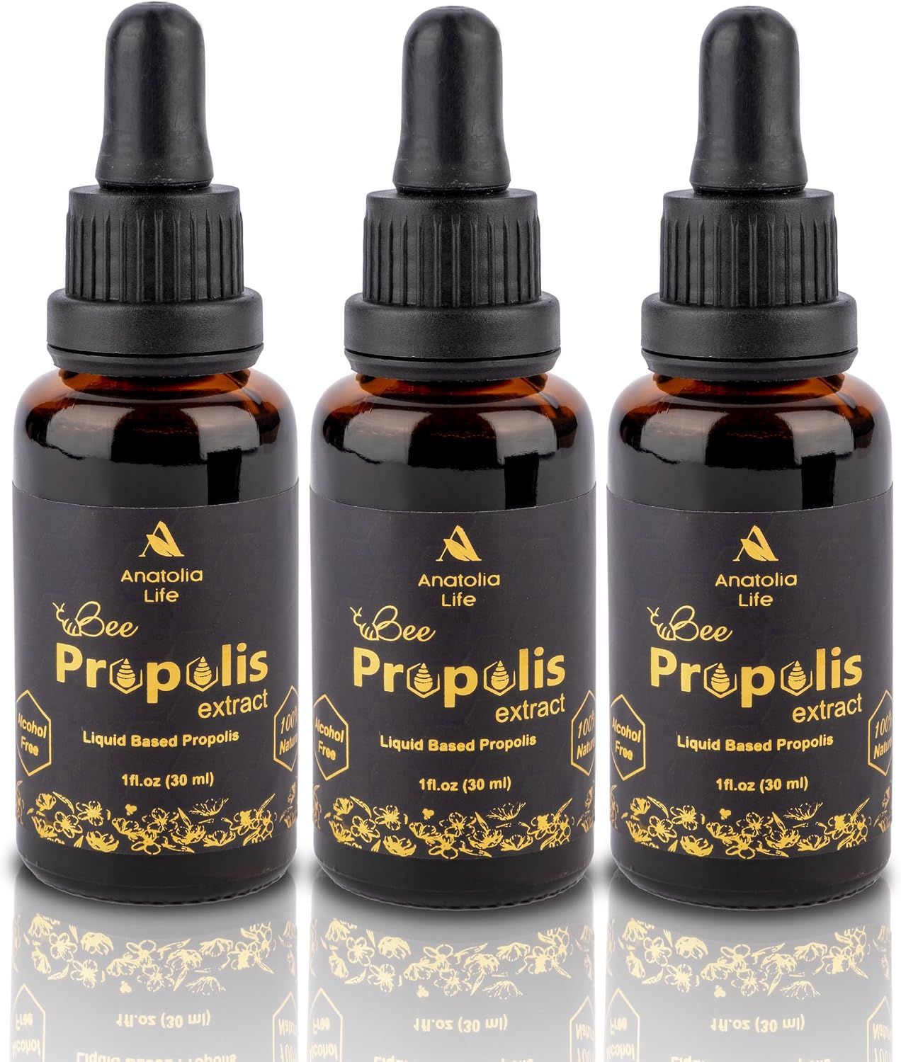 Extracto de Propóleo de Abeja Natural, 30 mL - Tintura Líquida Avanzada - Anatolia Life