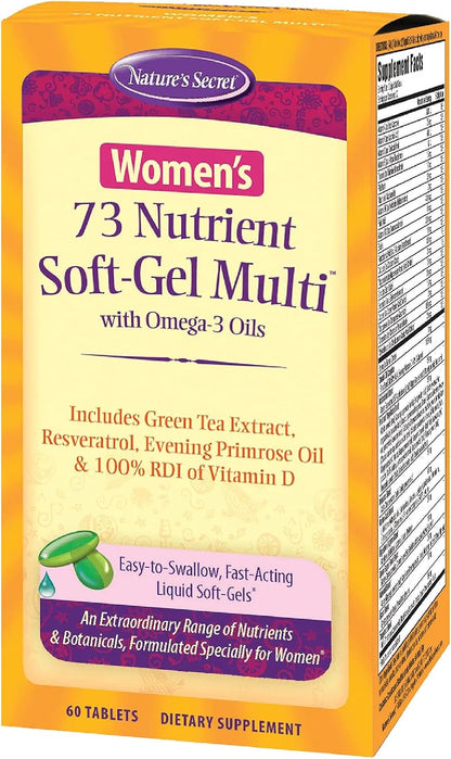 Nature's Secret Women’s 73-Nutrient Soft-Gel – Mezcla cerebral (Brain Blend): incluye componentes que pueden – Image 8