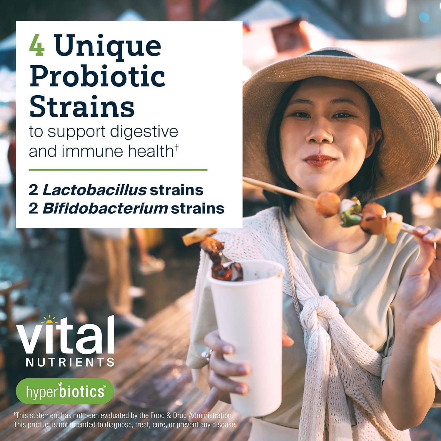Hyperbiotics Vital Nutrients Probiótico Pro Kids - 60 Comprimidos Masticables Sabor Naranja