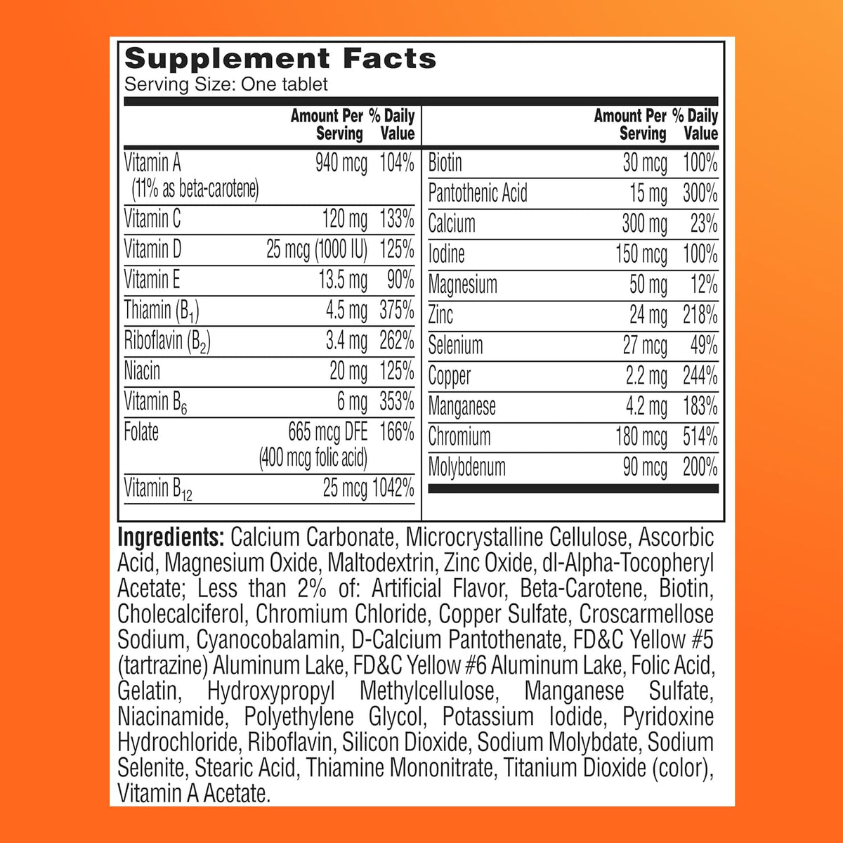 One A Day Multivitamínico para Mujeres 50+ - – Ácido fólico: contribuye al crecimiento de los tejidos maternos – Image 9