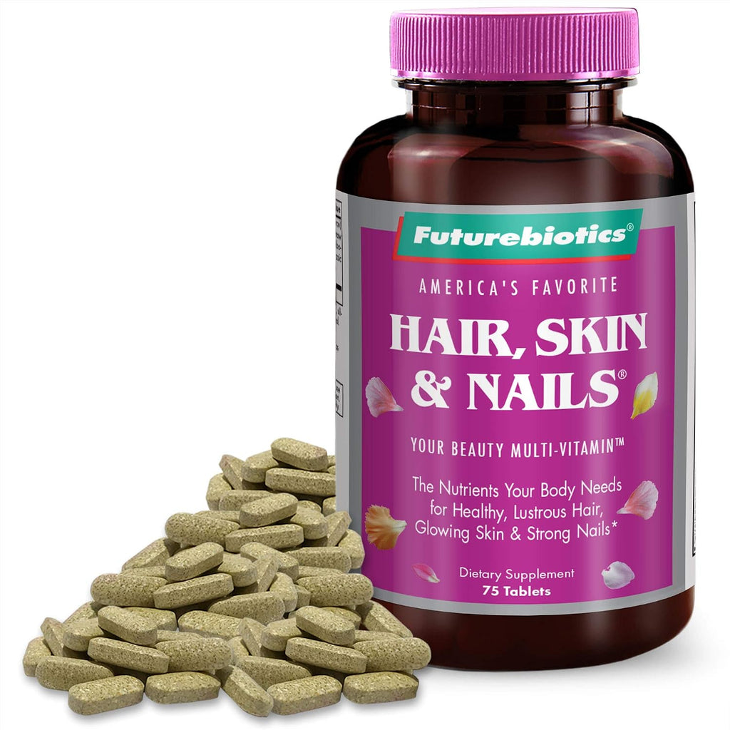 Futurebiotics Hair, Skin, & Nails Beauty Multivitamin, 75 Comprimidos