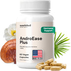 Nourished AndroEase Plus - Equilibrio Hormonal Vegano para Mujeres - Zinc, Reishi, Té Verde y Saw Palmetto - para Energía, Vitalidad y Bienestar Diario - 60 Cápsulas, Hecho en EE.UU.