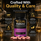 LUAL Multivitamínico Prenatal con Ácido Fólico y Hierro | 100 Comprimidos