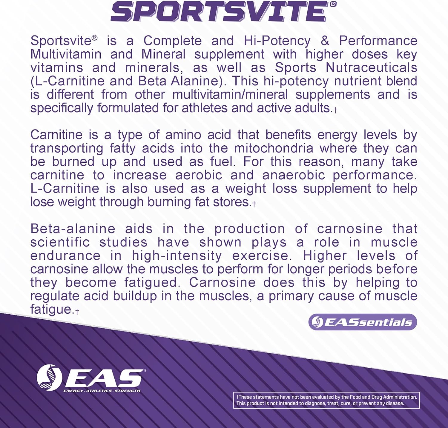 EAS SportsVite Multivitamínico de Alta Potencia para Deportistas