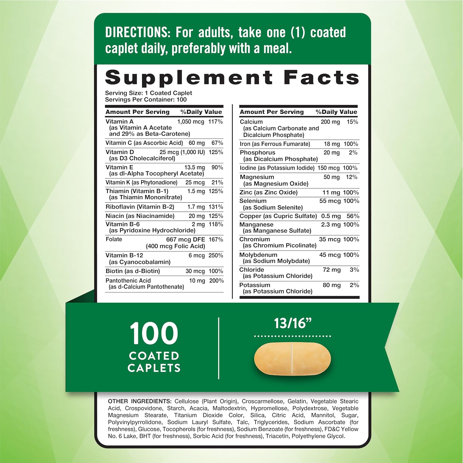 Nature's Truth ABC Complete Multivitamin - Multivitamínico Diario para Hombres y Mujeres - 100 Comprimidos