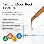 BIO KRAUTER® Maca Root for Women and Men - Vegan Maca Root Liquid Drops 680 mg for Drive & Active Lifestyle Support - 4 Fl.Oz., 56-Day Supply, Non-GMO, Alcohol & Sugar Free Herbal Supplements
