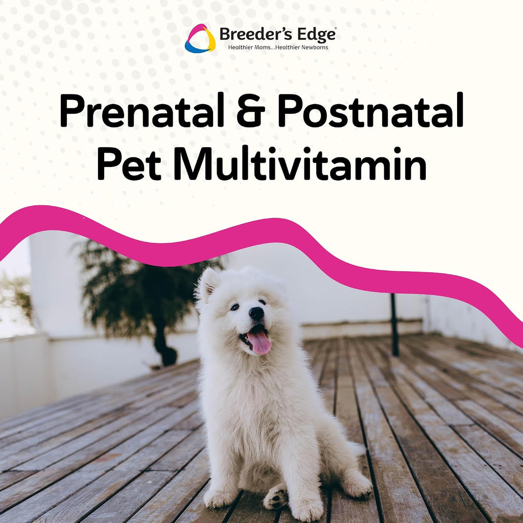Breeder's Edge Breed to Wean – Multivitamínico prenatal y postnatal para perros y gatos (400 comprimidos)