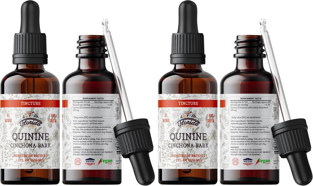 Extracto de Quinina (Cinchona officinalis) Tintura Líquida – 670 mg (60 ml) – FLORIDA HERBS