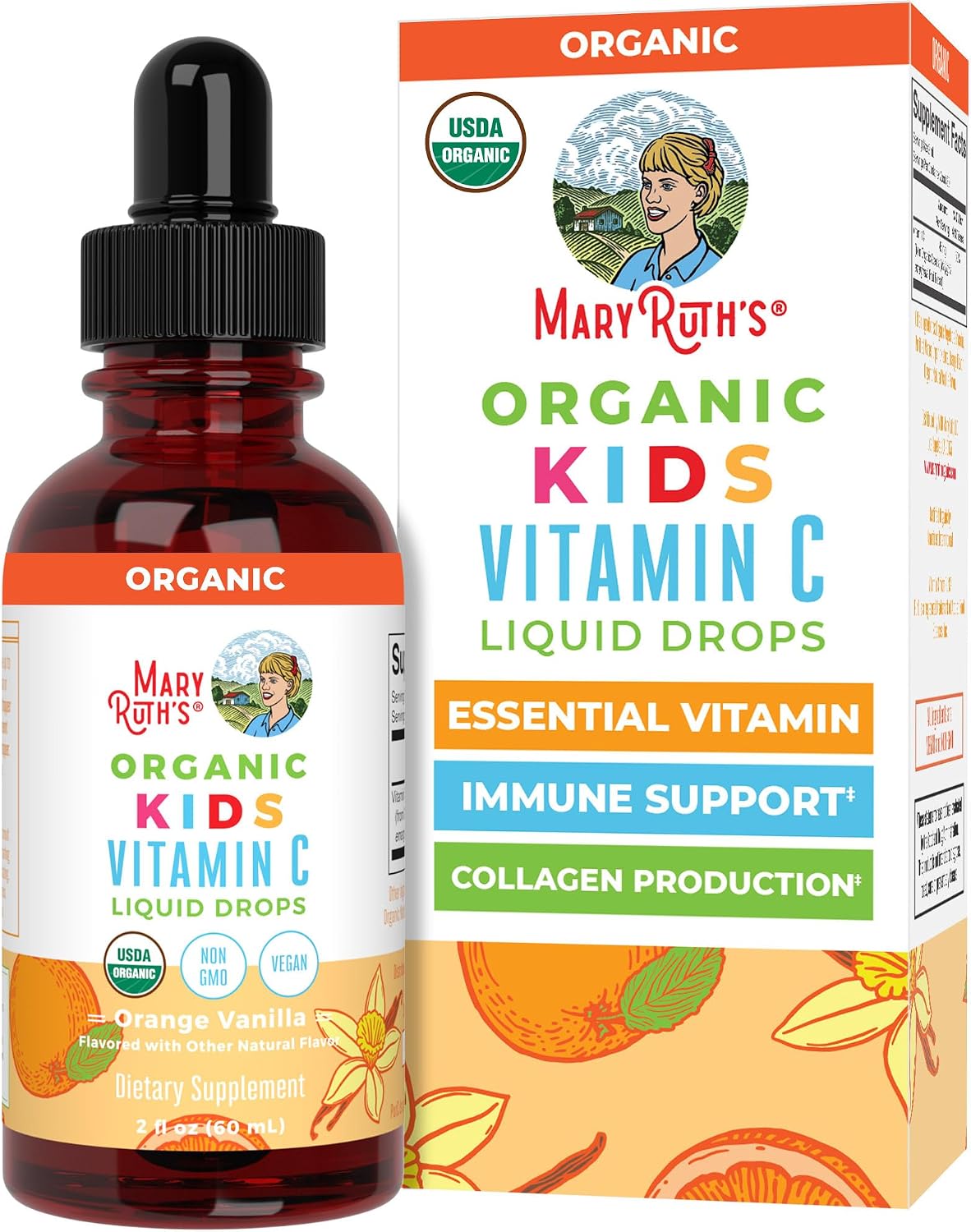 MaryRuth's Gotas de Vitamina C Orgánica para Niños - A base de Acerola - 59 ml (2 oz)