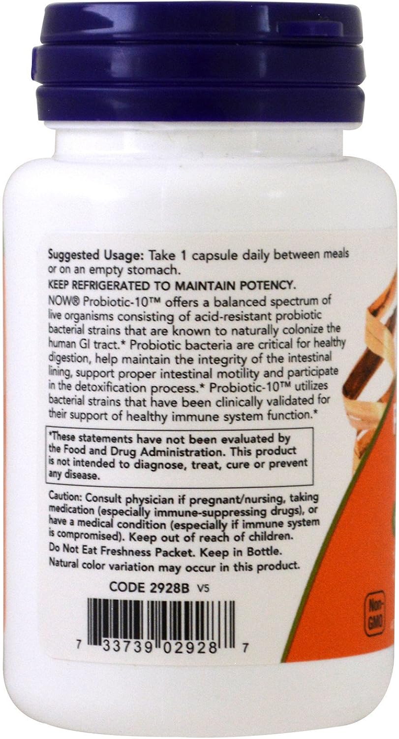 Probiotic10 50 Billion - NOW Foods - 50 Cápsulas Vegetarianas (Pack de 2)