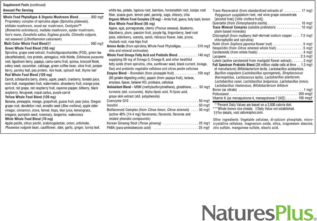 NaturesPlus Source of Life GOLD Multivitamin, 90 Vegetable Capsules