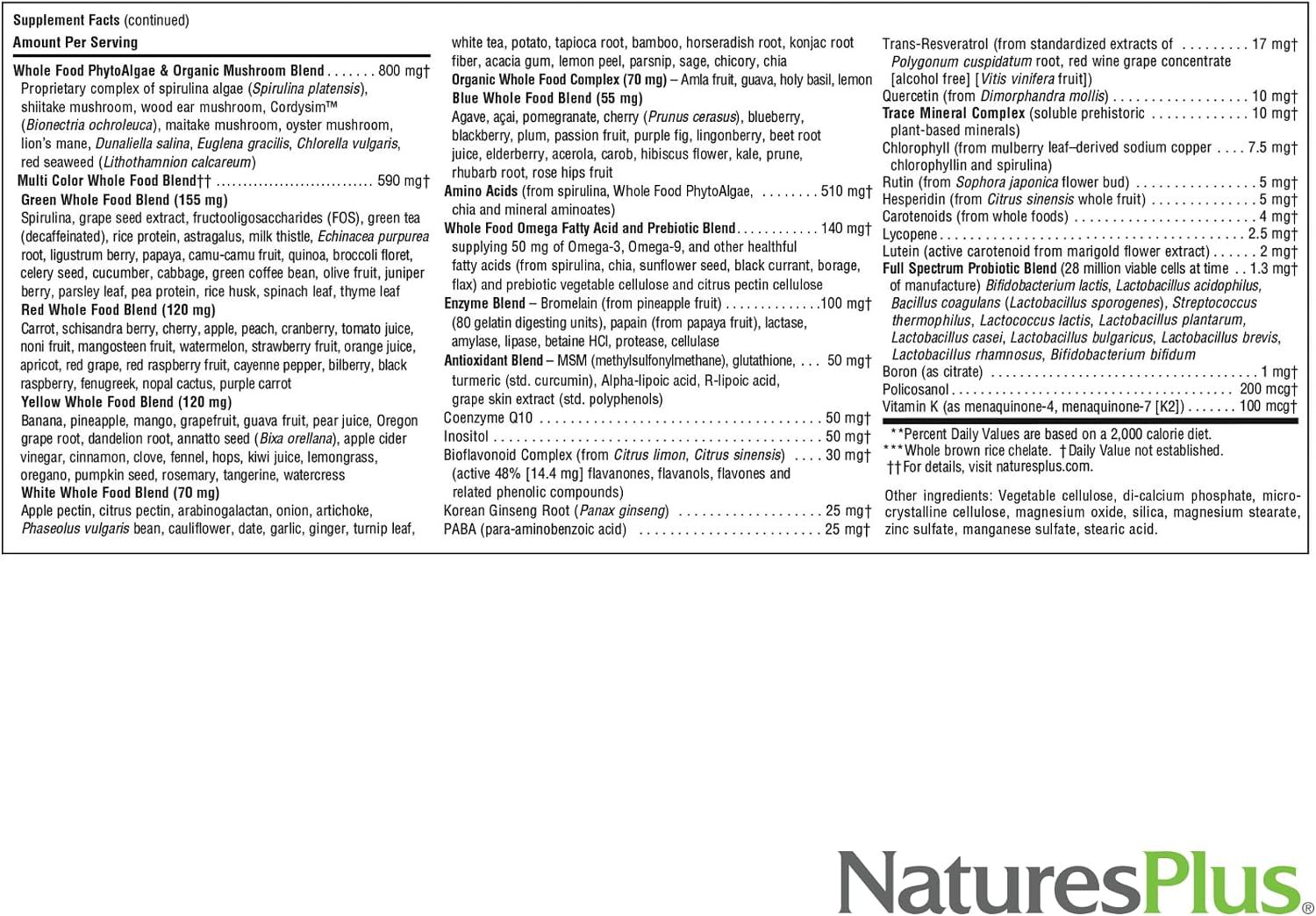 NaturesPlus Source of Life GOLD Multivitamin, 90 Vegetable Capsules
