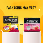 Airborne Comprimidos Efervescentes para el Sistema Inmunitario, Sabor Very Berry - 30 uds con 1000 mg de Vitamina C + Vitaminas A, D, E, Zinc, Selenio, Manganeso y Hierbas - Sin Azúcar, Sin Gluten