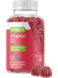 Viteey Vitamin B12 Gummies - 1000 mcg, 60 Gominolas Veganas sabor Frambuesa