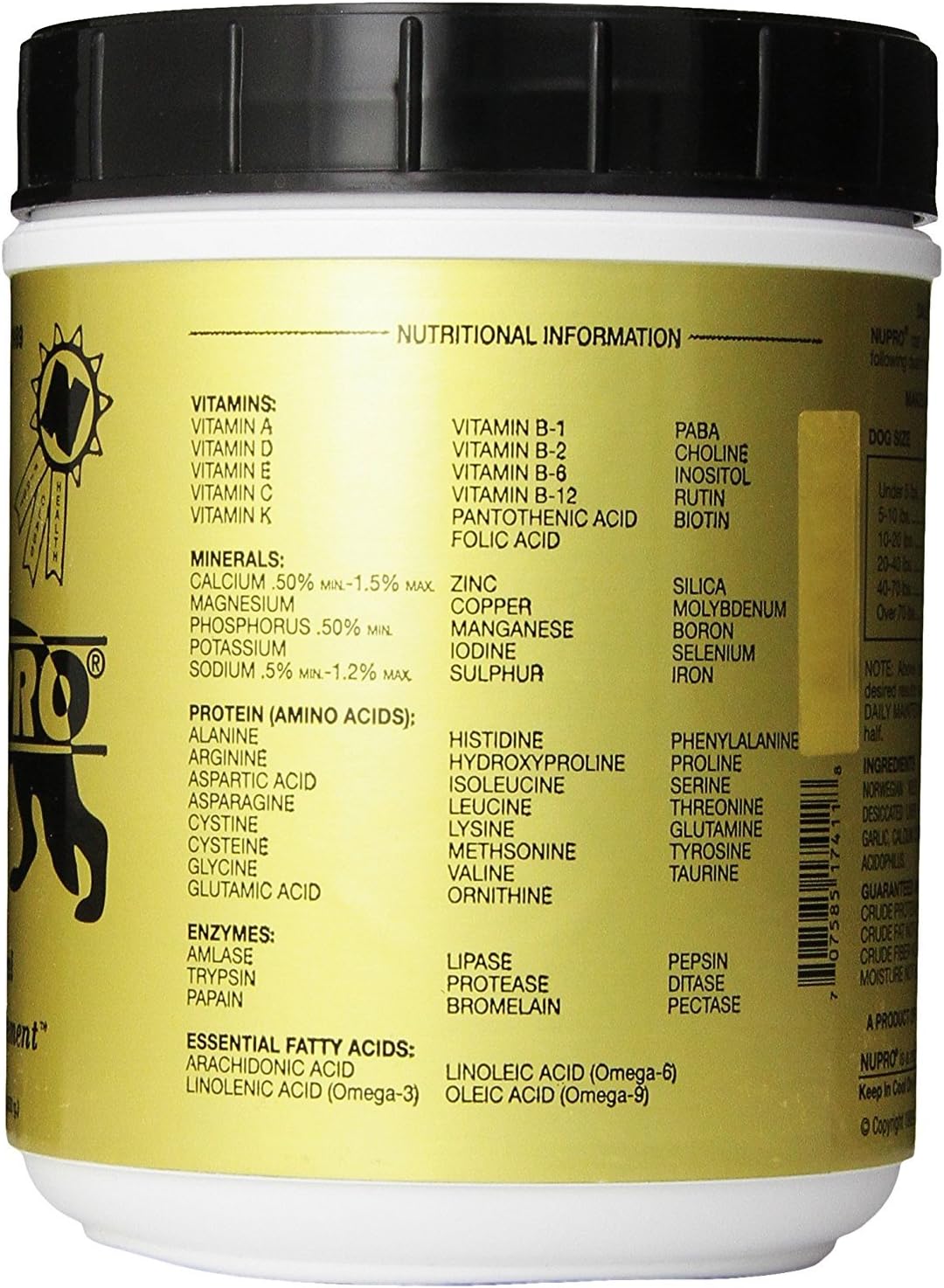 Nupro Nutri-Pet Suplemento Natural para Perros (1,7 kg)