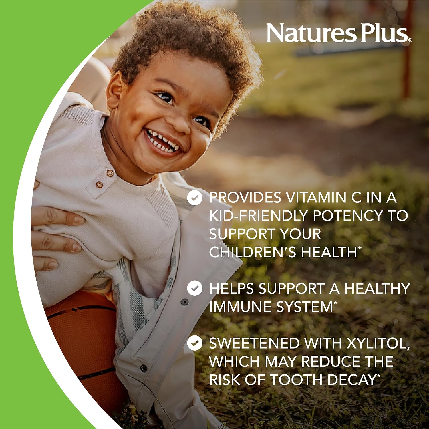 NaturesPlus Animal Parade Vitamina C sin Azúcar para Niños - Pack de 2 (180 comprimidos masticables)