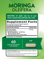 Nature's Truth Moringa Oleifera en Cápsulas | Extracto de Hoja | Sin Gluten y No GMO