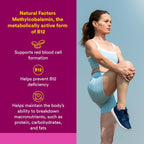 Natural Factors, Vitamina B12 Metilcobalamina 5000 mcg, Comprimidos Masticables, 60 unidades