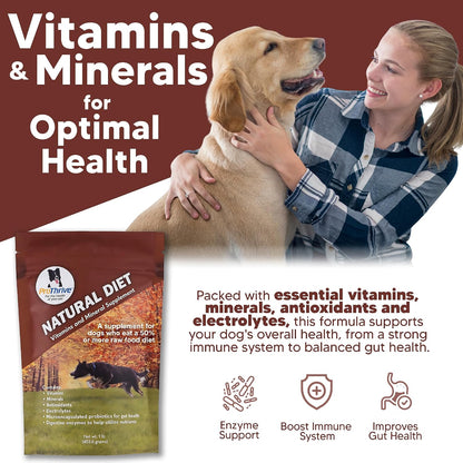 ProThrive Suplemento vitamínico para perros - Dieta natural, 454 g – Image 2