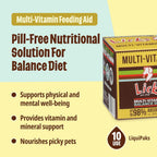 Licks Multi-Vitamin - Apoyo Nutricional Diario para Cachorros, Adultos y Seniors - Multivitamínico Canino con Calcio, Vitaminas A, D, E y B12 - Sobres en Gel Sin Pastillas - 10 Sobres