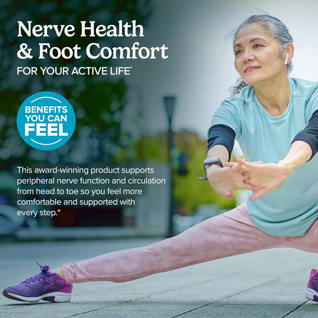 Terry Naturally Healthy Feet & Nerves - Suplemento herbal con vitamina B12 bioactiva - 60 cápsulas