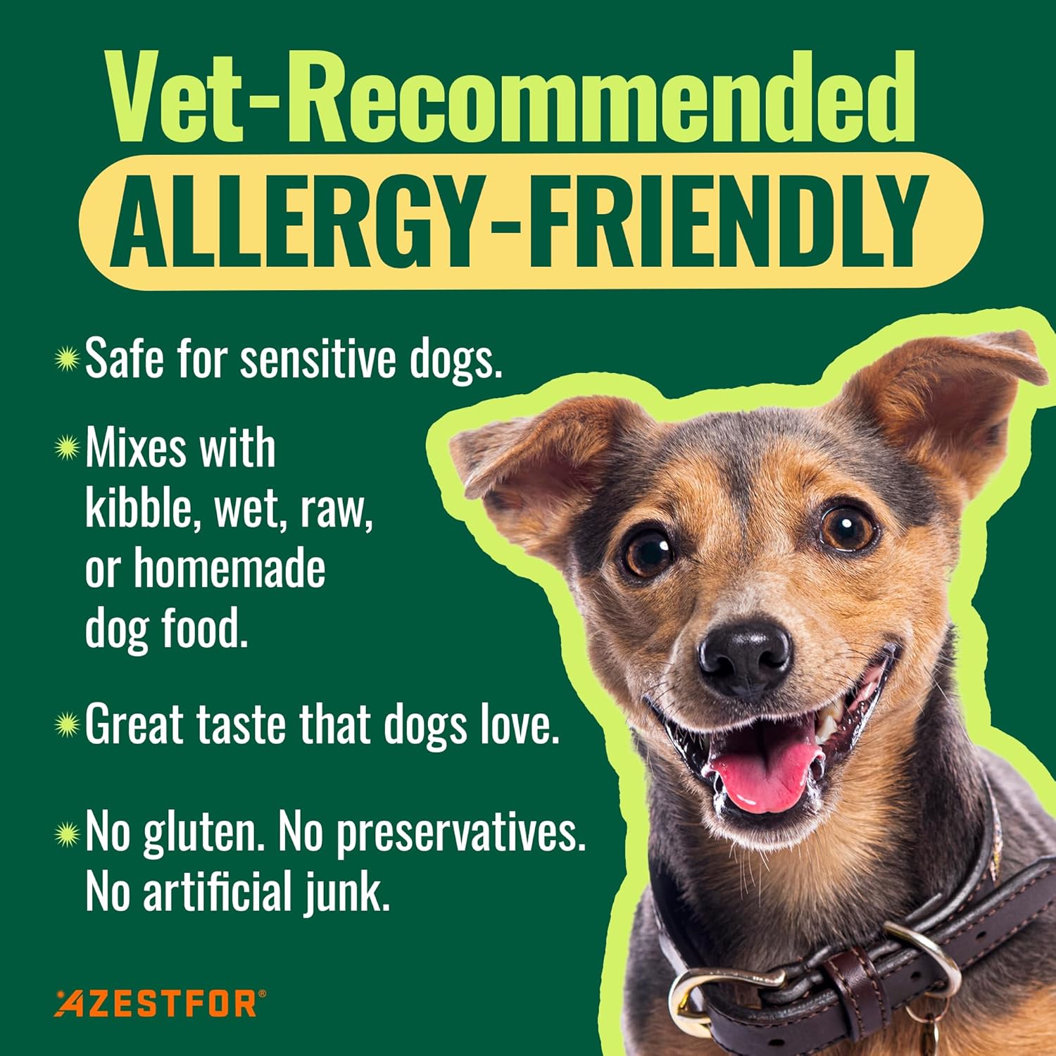 Azestfor Polvo de Mejillón de Labio Verde Antiinflamatorio para Perros