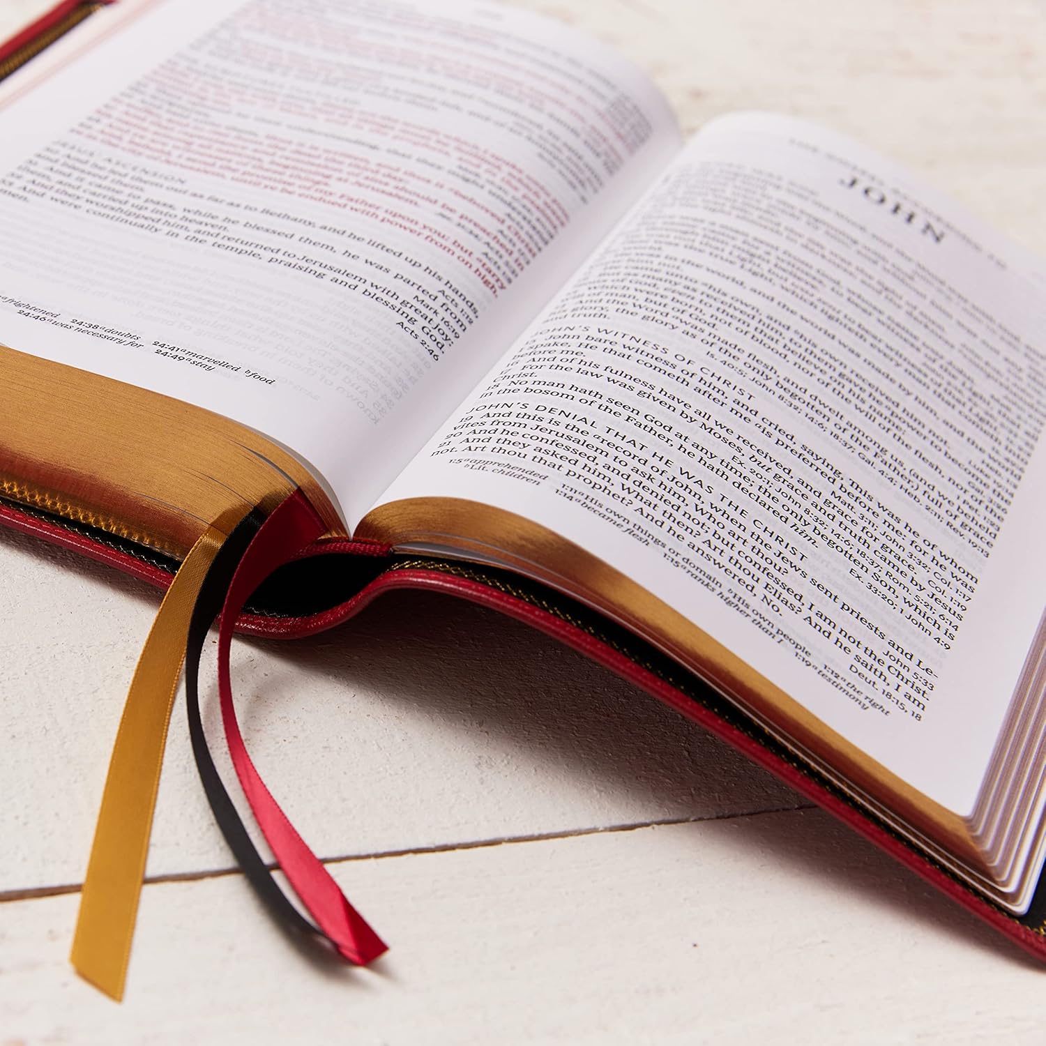 Biblia KJV Letra Grande: Piel de Cabra Roja - Premier Collection (Tamaño Personal, Índice de Pestañas)
