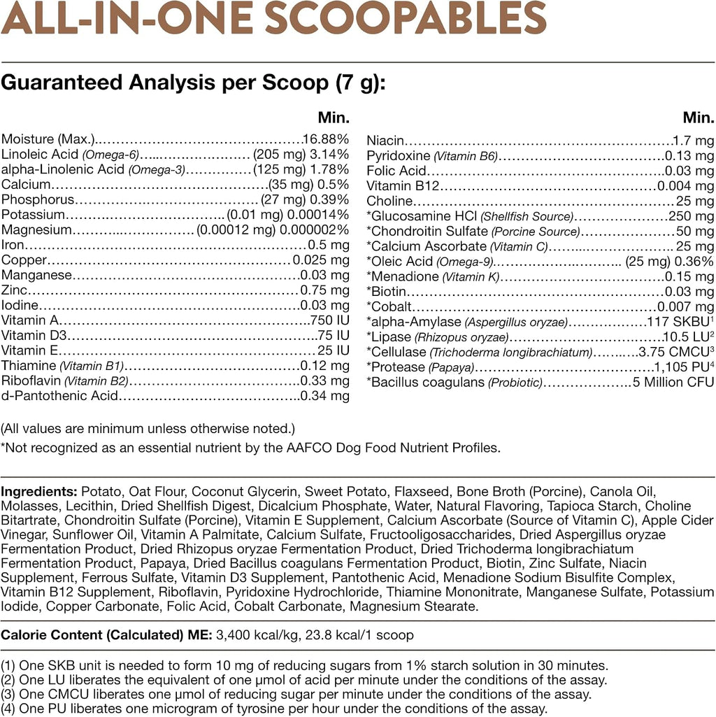 NaturVet Scoopables Multivitamínico Completo para Perros - Sabor a Bacon Ahumado - 312g