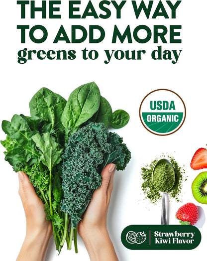 Nature's Truth Organic Greens Powder - Polvo – La inulina (prebiótico) contribuye al funcionamiento normal del – Image 4