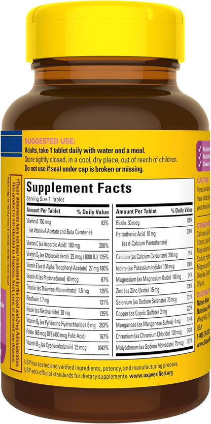 Nature Made Multivitamínico para Mujeres 50+ – Zinc : contribuye al funcionamiento normal del sistema inmunitario. – Image 9