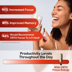 CRTX Nutrition Focus - Suplemento Nootrópico para Concentración y Memoria (90 Cápsulas)