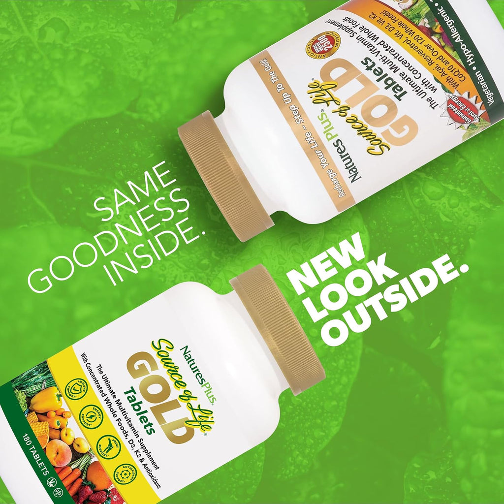 NaturesPlus Source of Life GOLD Multivitamínico - 180 Comprimidos