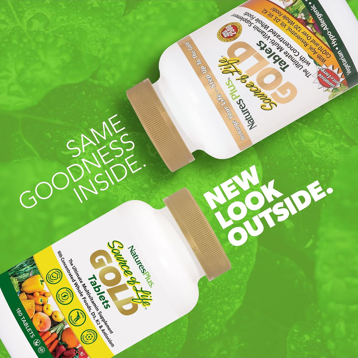 NaturesPlus Source of Life GOLD – Salud ósea: La vitamina D3 y la vitamina K2 trabajan en sinergia para mantener – Image 2